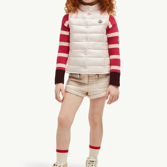 Moncler Kid Liane Down Vest new size 8 in light beige - Picture 1 of 6